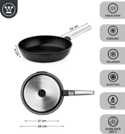 Westinghouse Performance Series - Koekenpan Inductie 28cm - Zwart - Geschikt Voor Alle Warmtebronnen Inclusief Inductie En Ovenbestendig -Le Creuset Winkel 1120x1200 7