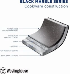 Westinghouse Grillpan - Ø 28 Cm - Zwart Marmer - Geschikt Voor Alle Warmtebronnen Inclusief Inductie - Steakpan Met Antiaanbaklaag- Aluminium 12 Westinghouse Grillpan - Ø 28 Cm - Zwart Marmer - Geschikt Voor Alle Warmtebronnen Inclusief Inductie - Steakpan Met Antiaanbaklaag- Aluminium -Le Creuset Winkel 1138x1200 5
