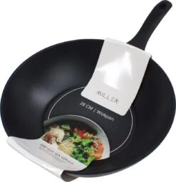Miller Keramische Wokpan Inductie Ø 28 Cm - Alle Warmtebronnen - Anti Aanbaklaag -Le Creuset Winkel 1157x1200