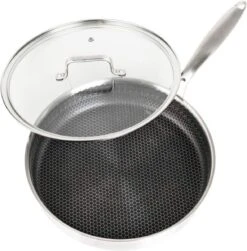 Honingraat Heavy Duty Anti-aanbak Koekenpan - Steelpan - Wok - Met Deksel 30 Cm - Gas - Elektrisch - Inductie - Oven -Le Creuset Winkel 1179x1200 1