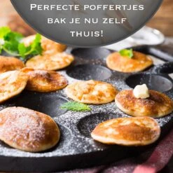 IRONO Poffertjespan Set - Incl. Doseerfles, Kwast En Vork - Poffertjespan Inductie En Electrisch - Poffertjesmaker 19 Poffertjes - Poffertjes Maken - Spuitfles - Cadeau Voor Mannen En Vrouwen -Le Creuset Winkel 1198x1200 14