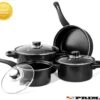 Prima Pannenset 7 Delig - Kleine Pannen - Zwart - Antiaanbaklaag - Kookset - Met Deksel - Kookpannen - Sauspan - Cadeau Voor Man En Vrouw -Le Creuset Winkel 1200x1041