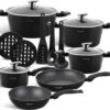 Edënbërg Black Line - 15-delige Luxe Pannenset Van Gesmeed Aluminium -Le Creuset Winkel 1200x1046