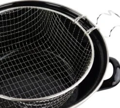 Orange85 Frituurpan - Zwart - Inductie - Emaille - Diameter 24 Cm - Met Draadmand - 3,5 Liter -Le Creuset Winkel 1200x1085 2