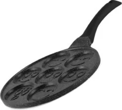 Emoji Pannenkoekenpan Pancake | 26cm | 7 Kop - Marmeren Anti Aanbaklaag Met Smiley -Le Creuset Winkel 1200x1088