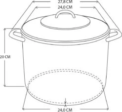 Haushalt Soeppan Met Glazen Deksel - 10 Liter- RVS -Le Creuset Winkel 1200x1101 2
