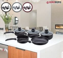 Herzberg HG-5003BK: 8 Pieces Marble Cookware Set - Black -Le Creuset Winkel 1200x1109 2
