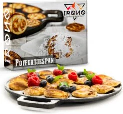 IRONO Poffertjespan Set - Incl. Doseerfles, Kwast En Vork - Poffertjespan Inductie En Electrisch - Poffertjesmaker 19 Poffertjes - Poffertjes Maken - Spuitfles - Cadeau Voor Mannen En Vrouwen -Le Creuset Winkel 1200x1113 4