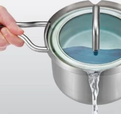 BK-Q-Linair Master Glas Kookpan 18 Cm - RVS - Glazen Deksel - Veilig Afgietsysteem - Inductie -Le Creuset Winkel 1200x1126