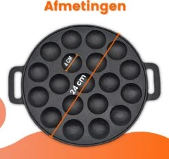 Kicinn Poffertjespan - Poffertjesmaker - Poffertjespan Inductie - Ø 24 Cm - 19 Poffertjes - Inclusief Handvaten -Le Creuset Winkel 1200x1127 2