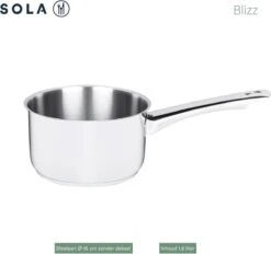 Sola Pannenset Blizz - 4 Delig - Ø Cm - Zilver - RVS - Sandwichbodem -Le Creuset Winkel 1200x1129