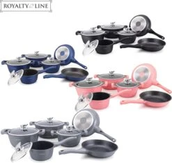 Royalty Line 10-delige Pannenset-- RVS - Gietijzer- Roze -Le Creuset Winkel 1200x1137