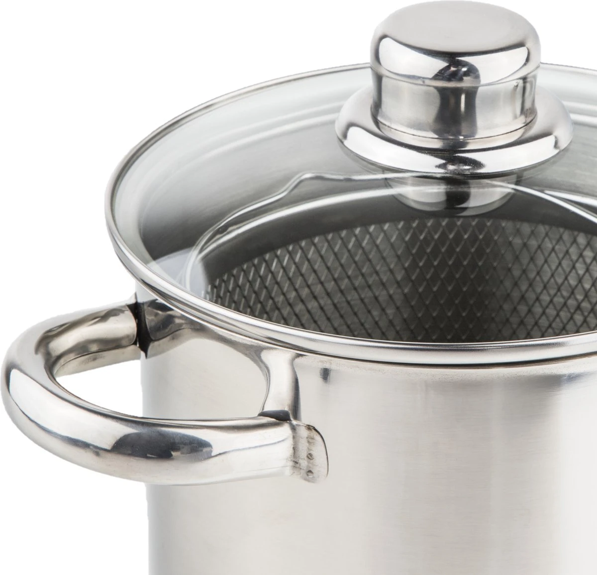 Haushalt RVS Aspergepan Met Glazen Deksel - 21 Cm - 4 Liter 4 Haushalt RVS Aspergepan Met Glazen Deksel - 21 Cm - 4 Liter - Afbeelding 2