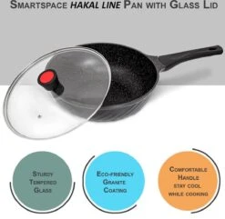 Marble Coating Wokpan Inductie - Met Glazen Deksel - Zwart - 30 Cm -Le Creuset Winkel 1200x1169 2