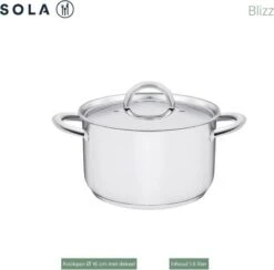 Sola Pannenset Blizz - 4 Delig - Ø Cm - Zilver - RVS - Sandwichbodem -Le Creuset Winkel 1200x1187