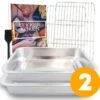 YUGN COMBI Set Braadslede Ovenschaal Combi Braadslee Oven Set - 2x Braadslede Met Rooster Voor Ovengerechten - 36x27x7CM En 40x30x7CM En Inclusief Bakkwast - Cadeau- Cadeautip -Le Creuset Winkel 1200x1196 10