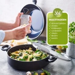 Greenpan Torino Keramische Hapjespan - 28 Cm - Met Glazen Deksel -Le Creuset Winkel 1200x1200 1102