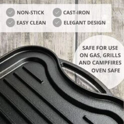 Nuovva Dubbelzijdig Gietijzeren Grillplaat - 50cm X 26cm -Le Creuset Winkel 1200x1200 1212