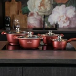 Herenthal Pannenset Inductie - Luxe 10-delige Koekenpan Inductie - Voor Alle Warmtebronnen - Pannen Met Glazen Deksels En Koudgrepen - Burgundy -Le Creuset Winkel 1200x1200 122