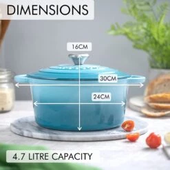 Nuovva Gietijzeren Braadpan Antiaanbaklaag Met Deksel - Sudderpan Blauw - Rond - Ø24 Cm - 4,7 Liter - 100% PFAS & PFOA Vrij - Geschikt Voor Alle Warmtebronnen - Elektrisch - Gas - Halogeen - Inductie – Keramisch 11 Nuovva Gietijzeren Braadpan Antiaanbaklaag Met Deksel - Sudderpan Blauw - Rond - Ø24 Cm - 4,7 Liter - 100% PFAS & PFOA Vrij - Geschikt Voor Alle Warmtebronnen - Elektrisch - Gas - Halogeen - Inductie – Keramisch -Le Creuset Winkel 1200x1200 1323