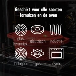 Daumonet Bocuse Rouge Gietijzeren Braadpan - Sudderpan Kersen Rood - Ovaal - Ø 29 Cm - 3 Liter - PFAS & PFOA Vrij - Emaille - Geschikt Voor Alle Warmtebronnen - Elektrisch - Gas - Halogeen - Inductie - Keramisch - Vaatwasserbestendig -Le Creuset Winkel 1200x1200 1372