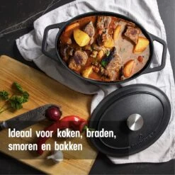 Gietijzeren Braadpan - Sudderpan Zwart Van Daumonet - Ovaal - Ø 29 Cm - 3 Liter - 100% PFAS & PFOA Vrij - Emaille - Geschikt Voor Alle Warmtebronnen - Elektrisch - Gas - Halogeen - Inductie - Keramisch - Vaatwasserbestendig 17 Gietijzeren Braadpan - Sudderpan Zwart Van Daumonet - Ovaal - Ø 29 Cm - 3 Liter - 100% PFAS & PFOA Vrij - Emaille - Geschikt Voor Alle Warmtebronnen - Elektrisch - Gas - Halogeen - Inductie - Keramisch - Vaatwasserbestendig -Le Creuset Winkel 1200x1200 1396
