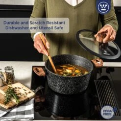 Westinghouse Kookpan/Braadpan Inductie - Ø 24 Cm - Zwart Marmer - Speciale Editie -Le Creuset Winkel 1200x1200 14