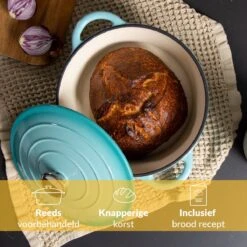 Chefarone Gietijzeren Pan - Braadpan Inclusief Deksel - Geschikt Voor Alle Warmtebronnen - Geëmailleerd Blauw -Le Creuset Winkel 1200x1200 1411