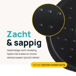 MOA Gietijzeren Braadpan - Inhoud 4,75 Liter - 26CM - Rond - Alle Warmtebronnen - Ook Voor Inductie - Gewicht 5,8 Kg - Zwart - MOAMC26B -Le Creuset Winkel 1200x1200 1422