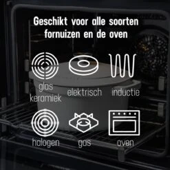 Daumonet Carême Blanc Gietijzeren Braadpan - Sudderpan Wit - Rond - Ø 26 Cm - 4,4 Liter - 100% PFAS & PFOA Vrij - Emaille - Geschikt Voor Alle Warmtebronnen - Elektrisch - Gas - Halogeen - Inductie - Keramisch - Vaatwasserbestendig -Le Creuset Winkel 1200x1200 1450