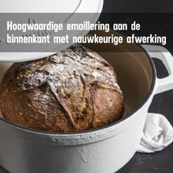 Daumonet Carême Blanc Gietijzeren Braadpan - Sudderpan Wit - Rond - Ø 26 Cm - 4,4 Liter - 100% PFAS & PFOA Vrij - Emaille - Geschikt Voor Alle Warmtebronnen - Elektrisch - Gas - Halogeen - Inductie - Keramisch - Vaatwasserbestendig -Le Creuset Winkel 1200x1200 1451