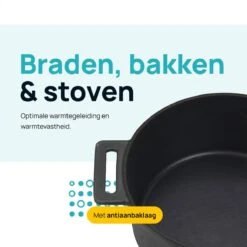 MOA Gietijzeren Braadpan - Inhoud 7,1 Liter - 29CM - Rond - Alle Warmtebronnen - Ook Voor Inductie - Gewicht 7,6 Kg - Zwart - MC29B -Le Creuset Winkel 1200x1200 1454