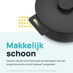 MOA Gietijzeren Braadpan - Inhoud 7,1 Liter - 29CM - Rond - Alle Warmtebronnen - Ook Voor Inductie - Gewicht 7,6 Kg - Zwart - MC29B -Le Creuset Winkel 1200x1200 1458