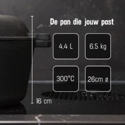 Daumonet Ducasse Gietijzeren Double Use Braadpan - Combi Sudderpan Zwart - 2-in-1 Bak- En Braadpan - PFAS & PFOA Vrij - Rond - Ø 26 Cm - 4,4 Liter - Emaille - Alle Warmtebronnen - Elektrisch - Gas - Halogeen - Inductie - Keramisch 18 Daumonet Ducasse Gietijzeren Double Use Braadpan - Combi Sudderpan Zwart - 2-in-1 Bak- En Braadpan - PFAS & PFOA Vrij - Rond - Ø 26 Cm - 4,4 Liter - Emaille - Alle Warmtebronnen - Elektrisch - Gas - Halogeen - Inductie - Keramisch -Le Creuset Winkel 1200x1200 1477