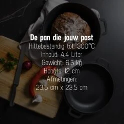 Daumonet Ducasse Gietijzeren Double Use Braadpan - Combi Sudderpan Zwart - 2-in-1 Bak- En Braadpan - PFAS & PFOA Vrij - Rond - Ø 26 Cm - 4,4 Liter - Emaille - Alle Warmtebronnen - Elektrisch - Gas - Halogeen - Inductie - Keramisch 20 Daumonet Ducasse Gietijzeren Double Use Braadpan - Combi Sudderpan Zwart - 2-in-1 Bak- En Braadpan - PFAS & PFOA Vrij - Rond - Ø 26 Cm - 4,4 Liter - Emaille - Alle Warmtebronnen - Elektrisch - Gas - Halogeen - Inductie - Keramisch -Le Creuset Winkel 1200x1200 1478