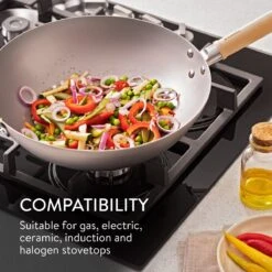 Navaris Grote Wokpan Geschikt Voor Inductie - Koolstofstalen Wok Met Twee Handvaten - Carbon Steel Wok 30 Cm Diameter - Voor Roerbak- En Wokgerechten -Le Creuset Winkel 1200x1200 209
