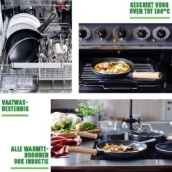 GreenChef Vintage Wokpan 28cm/3.7L - Zwart - Inductie - PFAS-vrij -Le Creuset Winkel 1200x1200 214