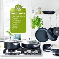GreenPan Barcelona Infinity Pro Wokpan 28cm - Zwart - Inductie - PFAS-vrij -Le Creuset Winkel 1200x1200 339