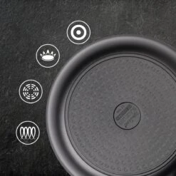 Rosmarino Black Line - Wokpan - Ø30cm - 100% PFAS & PFOA Vrij - Gegoten Aluminium - Non-stick Minerale Coating - Ergonomische Handgreep - Geschikt Voor Alle Warmtebronnen & Vaatwasser -Le Creuset Winkel 1200x1200 352