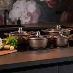 Herenthal Inductie Pannenset- Luxe 10-delige Koekenpannenset - Voor Alle Warmtebronnen - Met Glazen Deksels - Koper -Le Creuset Winkel 1200x1200 42