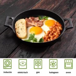 Spesely® Gietijzeren Pan Met Handvaten - Koekenpan - Hapjespan - Diameter 20cm - Gietijzeren Pan Bbq -Le Creuset Winkel 1200x1200 526