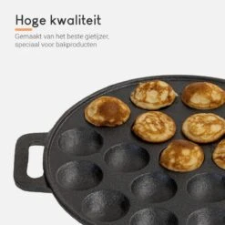 Ocina Poffertjespan– 19 Poffertjes – Poffertjesmaker – Poffertjespan Inductie – Poffertjespan Electrisch – Gietijzeren Pan – Inclusief Warmtebestendige Handvaten– Gratis Receptenboek -Le Creuset Winkel 1200x1200 834