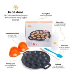 CuisiNoon® Poffertjespan Premium - Complete Poffertjesmaker Set - Inclusief Bakboek 15 CuisiNoon® Poffertjespan Premium - Complete Poffertjesmaker Set - Inclusief Bakboek -Le Creuset Winkel 1200x1200 942