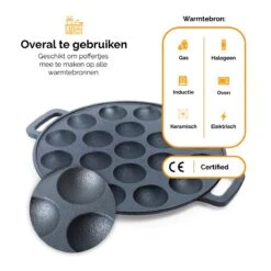 CuisiNoon® Poffertjespan Premium - Complete Poffertjesmaker Set - Inclusief Bakboek 16 CuisiNoon® Poffertjespan Premium - Complete Poffertjesmaker Set - Inclusief Bakboek -Le Creuset Winkel 1200x1200 943
