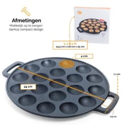 CuisiNoon® Poffertjespan Premium - Complete Poffertjesmaker Set - Inclusief Bakboek 17 CuisiNoon® Poffertjespan Premium - Complete Poffertjesmaker Set - Inclusief Bakboek -Le Creuset Winkel 1200x1200 944