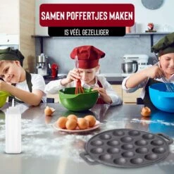 Rednas Poffertjespan Pakket - Incl. Luxe Giftbox - Incl.Bakkwast/Vork/Doseerfles - RVS/Gietijzer -Le Creuset Winkel 1200x1200 947
