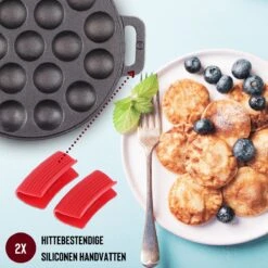 Rednas Poffertjespan Pakket - Incl. Luxe Giftbox - Incl.Bakkwast/Vork/Doseerfles - RVS/Gietijzer -Le Creuset Winkel 1200x1200 954