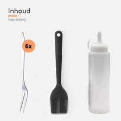 Ocina Poffertjespan Accessoires Set - Doseerfles - Poffertjes Spuitfles - 6x Poffertjes Vork - Kwast - Siliconen Kwast - Bakkwast - Gratis Poffertjes E-Book -Le Creuset Winkel 1200x1200 965