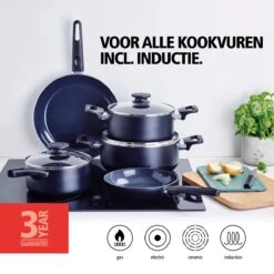 Brabantia Cooking Pleasure Set - 5 Delig - Inductie - Keramische Anti Aanbaklaag - Pfas Vrij -Le Creuset Winkel 1200x1200 994