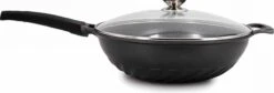 Cheffinger Wokpan Met Deksel - 32cm - Zwart - Pan - Keukenaccessoires -Le Creuset Winkel 1200x408